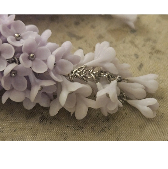 Artisan Handcrafted Clay Lilac Sterling Silver Bridal Earrings From Spain Fairy